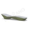 Шезлонг Quaro с подушками Olive green, Gray