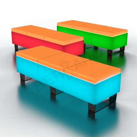 Скамейка Brick 180 Snow White RGB, Orange