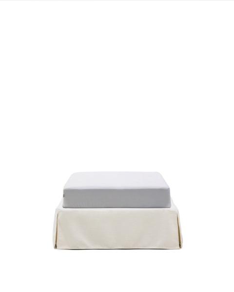 Основание кровати Jaira со съемным чехлом из белого шенилла для матраса 90 х 200 см от интернет-магазина IDODOM.RU