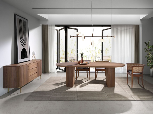 Обеденный стол 1104/413T из орехового дерева от интернет-магазина IDODOM.RU