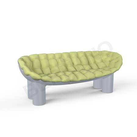 Диван SLON Concrete Gray, Green