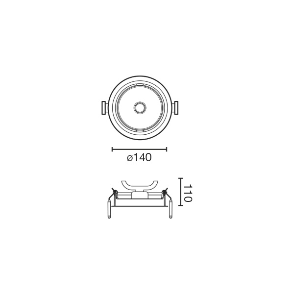 Встраиваемый светильник MINI OPTIC белый LED CRI95 18-25W 4000K 20є от интернет-магазина IDODOM.RU