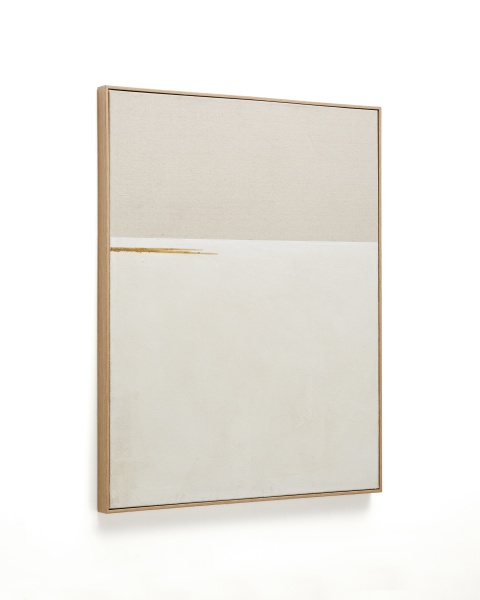 Salin Абстрактная картина с горизонтальной льняной полосой 80 х 100 см от интернет-магазина IDODOM.RU