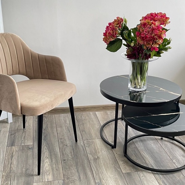 Журнальный стол Edwin стекло темный от интернет-магазина IDODOM.RU