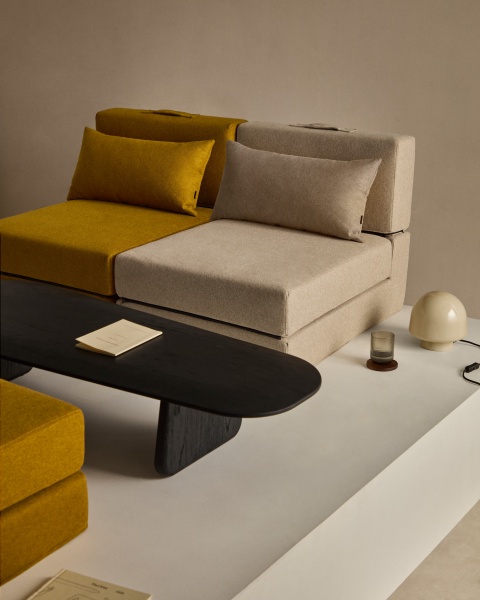 Arty бежевый трансформируемый пуф/кровать 70 x 89 (200) см от интернет-магазина IDODOM.RU