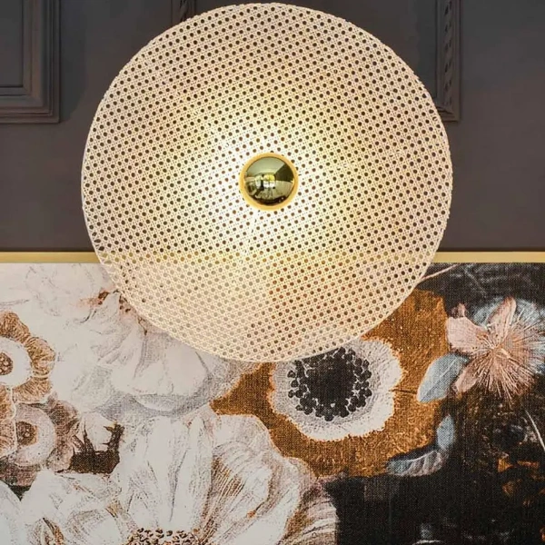 Бра Tan Tan A1053/15 см золотой металл + 1125/30 см натуральный ротанг от интернет-магазина IDODOM.RU