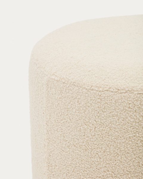 Kaeli Пуф для ног со съемным чехлом из экрю букле Ø 60 от интернет-магазина IDODOM.RU
