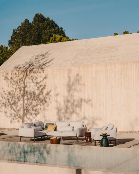 Садовое модульное кресло Sorells из алюминия с зеленой отделкой от интернет-магазина IDODOM.RU