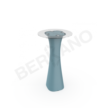 Стол барный со стеклом Grace Bar Round Blue Pine