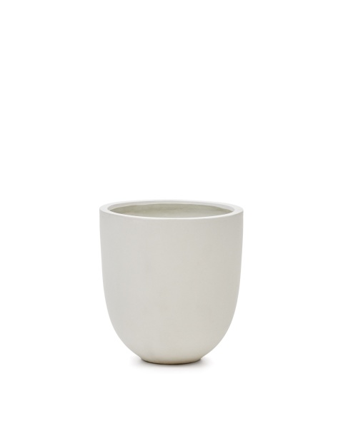 Aiguablava Кашпо из белого цемента Ø 56 см от интернет-магазина IDODOM.RU