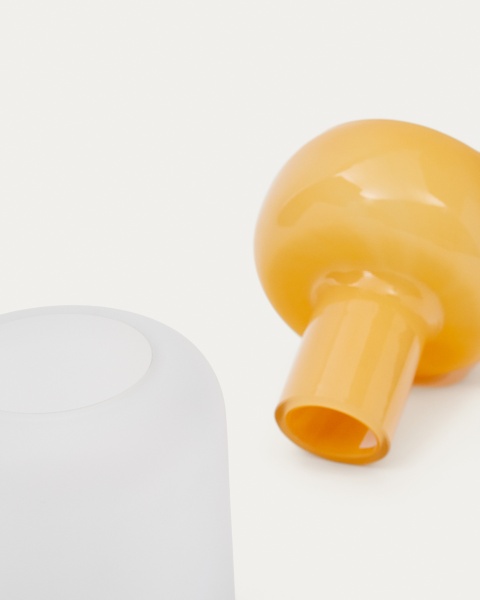 Kelse Ваза из прозрачного и оранжевого стекла 30,5 см от интернет-магазина IDODOM.RU