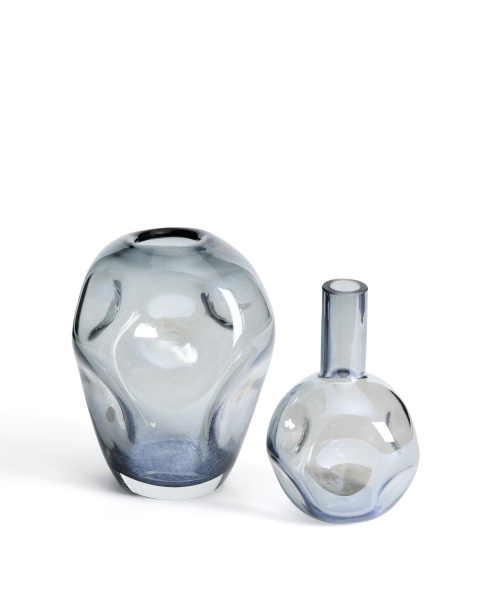 Ваза Olivet из серого стекла 32,5 см от интернет-магазина IDODOM.RU