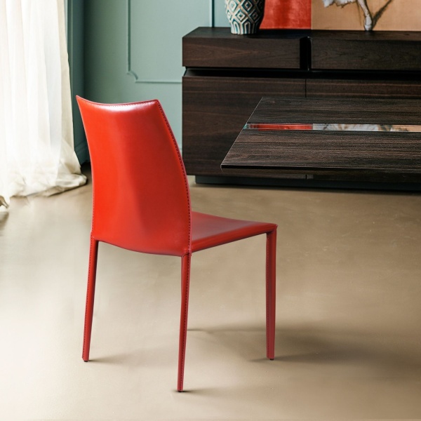 Стул Rolf, кожа ретро-красный от интернет-магазина IDODOM.RU