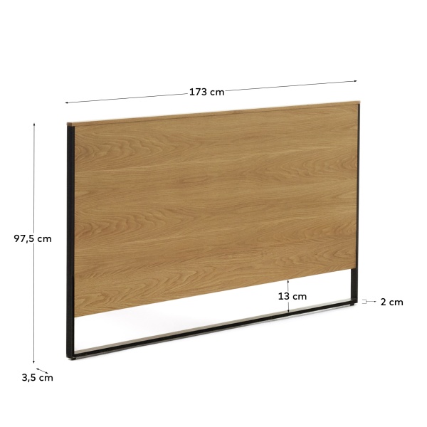 Taiana Изголовье из шпона дуба со стальными ножками 160 см от интернет-магазина IDODOM.RU