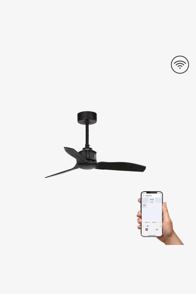 Матовый черный вентилятор Just Fan XS DC 81см SMART от интернет-магазина IDODOM.RU