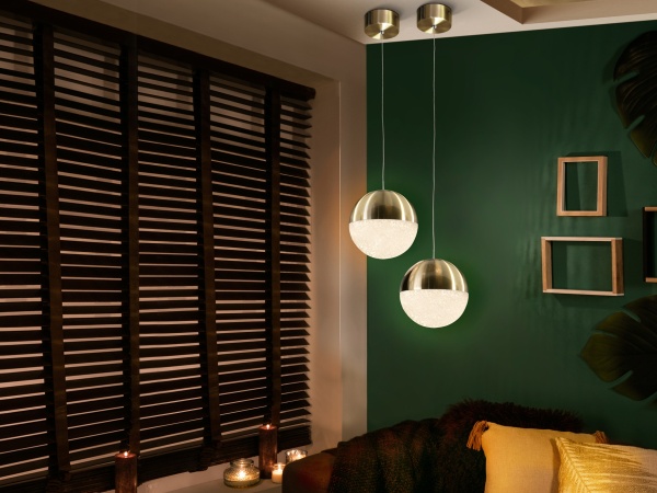 Подвесной светильник Sphere 1L LED Ø20 латунный от интернет-магазина IDODOM.RU