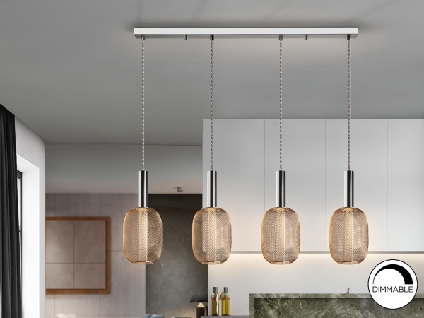 Подвесной светильник Micron 4L хром/золото от интернет-магазина IDODOM.RU