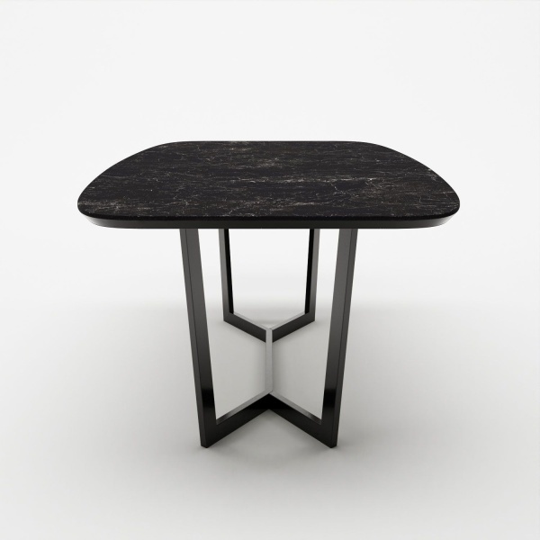 Стол овальный BENZ 160, керамика матовая, черная от интернет-магазина IDODOM.RU