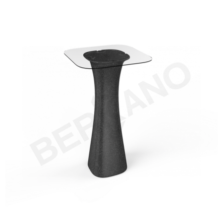 Стол барный со стеклом Grace Bar Square Black Granite
