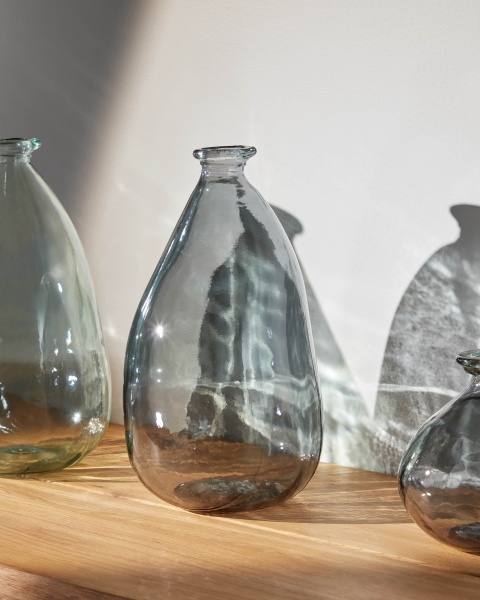 Ваза Lhad 36 cm синее стекло от интернет-магазина IDODOM.RU