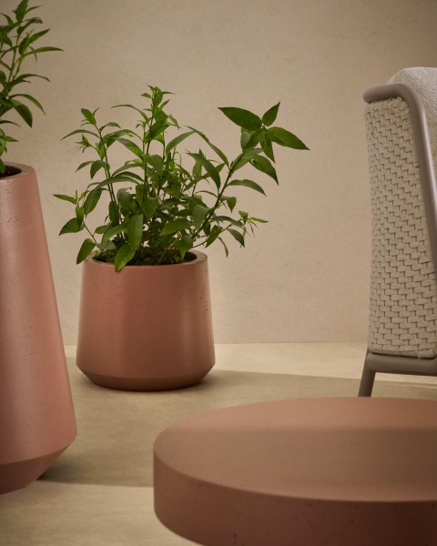 Кашпо Calun керамика темно-коричнего цвета Ø 32 см от интернет-магазина IDODOM.RU