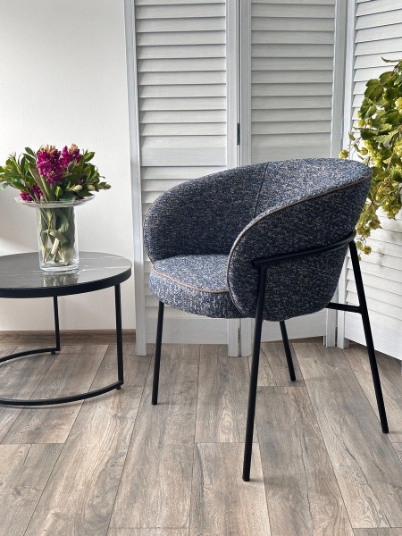 Стул Ghost букле биколорный, синий от интернет-магазина IDODOM.RU