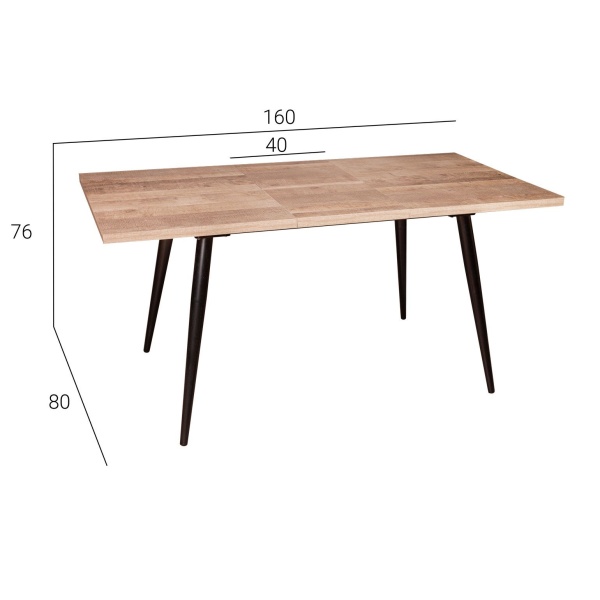 Стол раздвижной Stanley (120+40) дуб эндгрейн от интернет-магазина IDODOM.RU