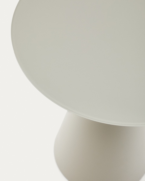 Журнальный столик Wilshire из матового стекла и стали матово-серый Ø50 см от интернет-магазина IDODOM.RU