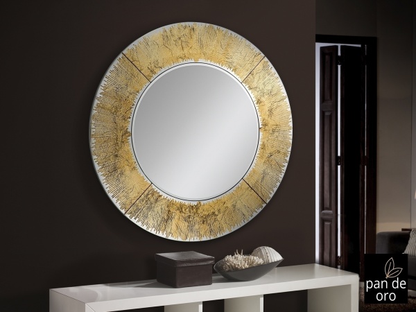 Зеркало круглое Aurora золотое от интернет-магазина IDODOM.RU