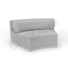 Диван полукруглый Fame с подушкой Concrete Gray, Gray