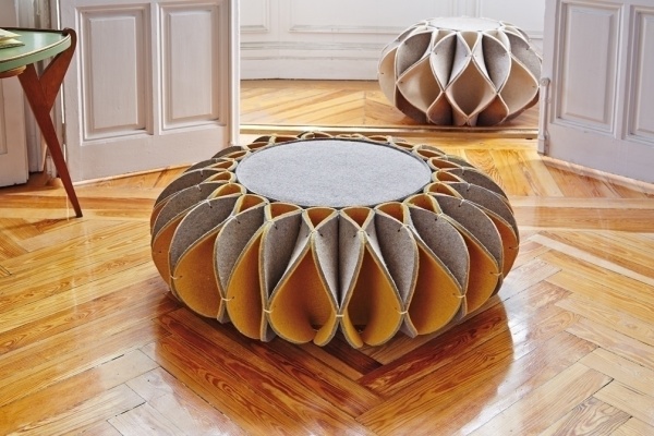 Пуф низкий Ruff Pouf Yellow Ø100 от интернет-магазина IDODOM.RU