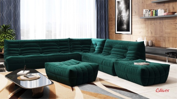 Пуф ДеФранс™️ 90/70 - Эконом микровелюр