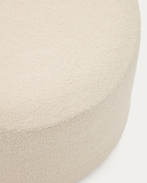 Kaeli Пуф для ног со съемным чехлом из экрю букле Ø 60 от интернет-магазина IDODOM.RU