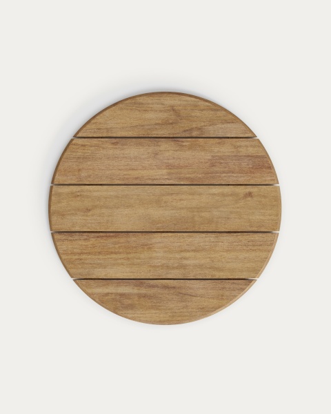 Уличный стол Esilda зеленой стали и акации Ø80 см от интернет-магазина IDODOM.RU