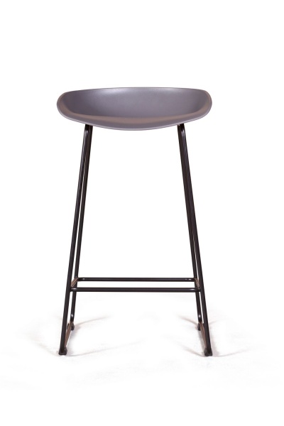 Стул полубарный Leo пластик серый от интернет-магазина IDODOM.RU