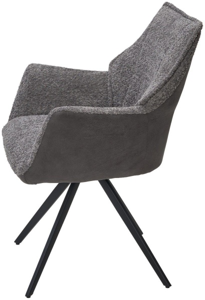 Стул Bravo ткань комби серый, поворотный механизм на 180 градусов от интернет-магазина IDODOM.RU