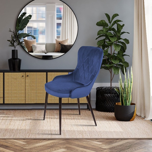 Стул Leonardo, бархат синий 29 от интернет-магазина IDODOM.RU