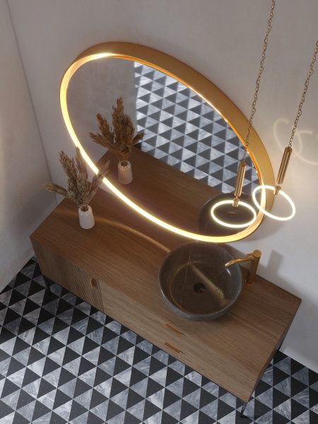 Зеркало круглое Varket Nimbus 900 от интернет-магазина IDODOM.RU