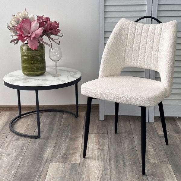 Стул Janet букле, теплый белый от интернет-магазина IDODOM.RU