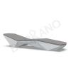 Шезлонг Quaro с подушками White Granite, Graphite