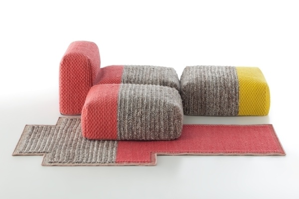 Пуф модульный Mangas Space Plait Coral от интернет-магазина IDODOM.RU