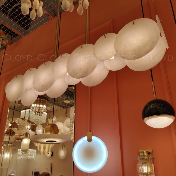 Люстра Cloyd BOSFOR-B C7 / шир. 105 см - алебастр - латунь (арт.11202) от интернет-магазина IDODOM.RU