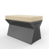 Скамейка X-seat Line Coal Black, Bone Brown