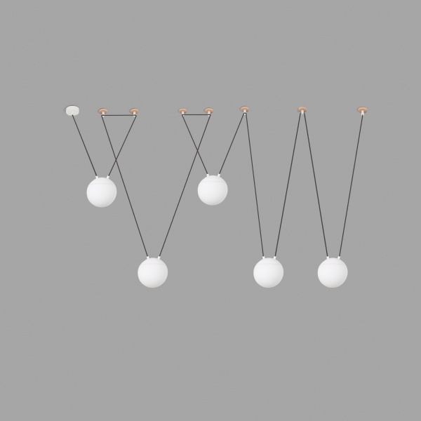 Люстра Mine 5L белая от интернет-магазина IDODOM.RU