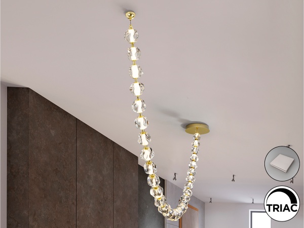 Люстра Zaria II 29L- золотой/жемчужный DIM от интернет-магазина IDODOM.RU