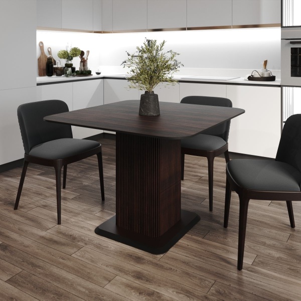 Стол Denver 110+40, квадрат раздвижной, шпон от интернет-магазина IDODOM.RU