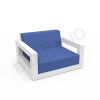 Кресло Quarter lounge с подушками Snow White, Navy