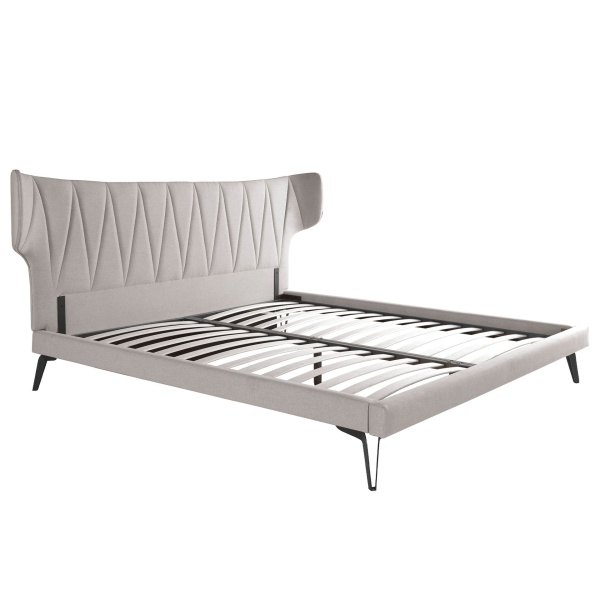 Кровать 7160/GC1801 из светло-серой ткани 180x200 от интернет-магазина IDODOM.RU