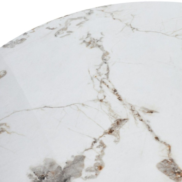 Стол круглый раскладной Tower (120+35+35) керамика глянцевая, светлая от интернет-магазина IDODOM.RU