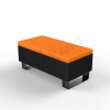 Скамейка Brick 120 Coal Black, Orange